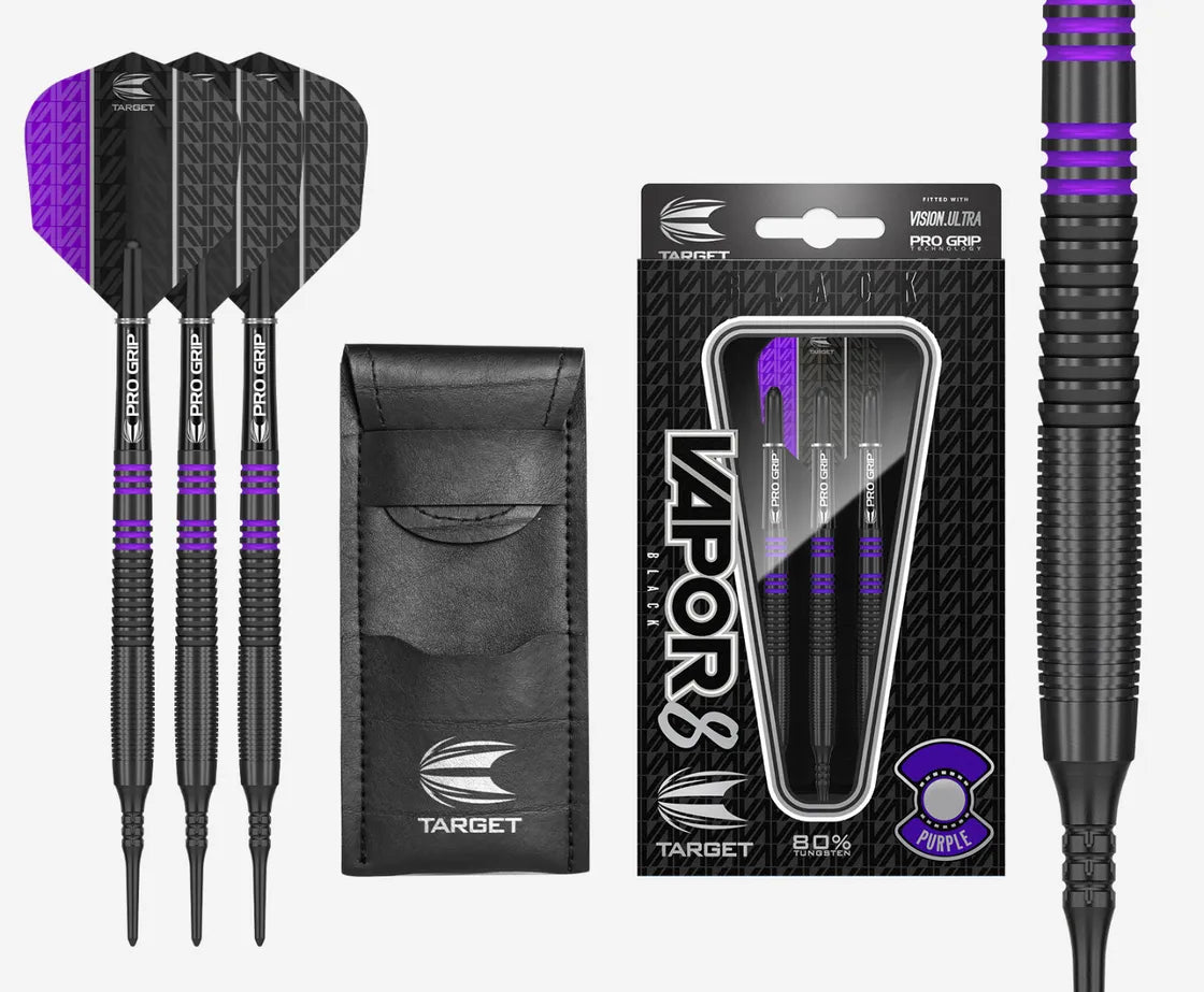 Target VAPOR 8 Black Purple Softdarts 18g - FutureDart