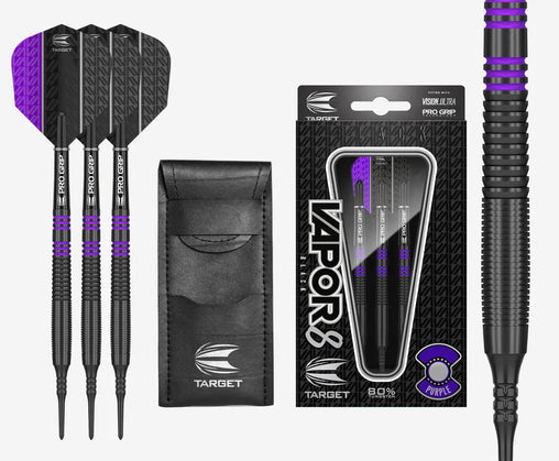 Target VAPOR 8 Black Purple Softdarts 18g - FutureDart