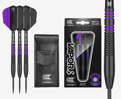 Target Vapor 8 Black - Purple Steeldarts 21g, 23g - 21g - FutureDart