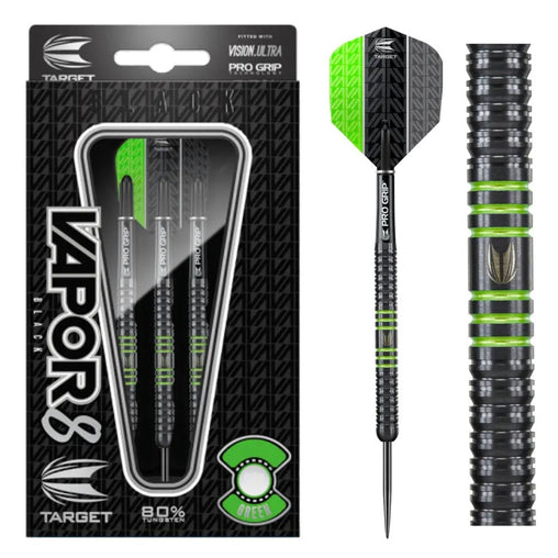 Target Vapor8 Black Green Steeldarts 21g, 23g - 21g - FutureDart