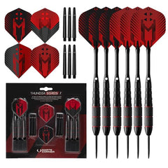 Thunder Series 1 - Steeldarts Brass - 2 Sets Darts - M1 - Black & Red - 22g - FutureDart
