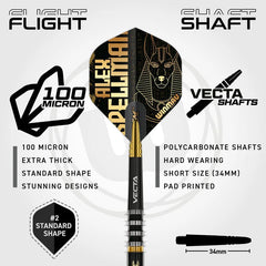 Winmau Alex Spellman Signature Series Steeldarts 22g, 24g - 22g - FutureDart