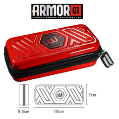 Winmau Armor G1 Dart Wallet Dartcase - Dartkoffer - Darttasche - Rot - FutureDart