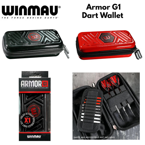 Winmau Armor G1 Dart Wallet Dartcase - Dartkoffer - Darttasche - Schwarz - FutureDart