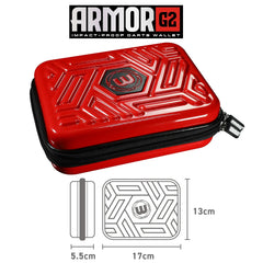 Winmau Armor G2 Dart Wallet Dartcase - Dartkoffer - Darttasche - Rot - FutureDart