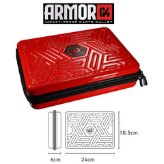 Winmau Armor G4 Dart Wallet Dartcase - Dartkoffer - Darttasche - Rot - FutureDart