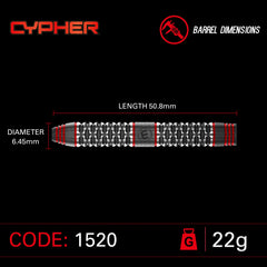 Winmau Cypher Steeldarts 22g, 24g, 26g - 22g - FutureDart