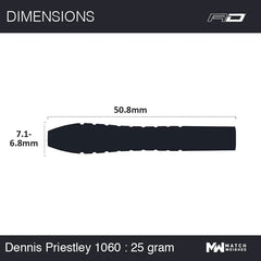 Winmau Dennis Priestley Steeldarts 21g, 23g, 25g - 21g - FutureDart
