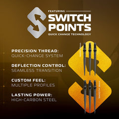 Winmau Exion Switch Point Darts - Parallel Steeldarts 22g, 23g, 24g - 22g - FutureDart