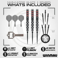 Winmau Fornax Switch Point Darts - Tapered Steeldarts 21g, 23g - 21g - FutureDart