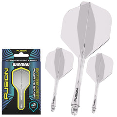 Winmau Fusion Flights & Shafts Short - Intermediate - Medium 2 - Short 22mm - Clear - FutureDart