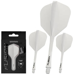 Winmau Fusion Flights & Shafts Short - Intermediate - Medium 6 - Short 22mm - Transparent Orange - FutureDart
