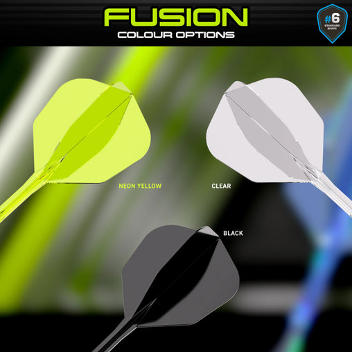 Winmau Fusion Flights & Shafts Short - Intermediate - Medium 6 - Short 22mm - Yellow - FutureDart