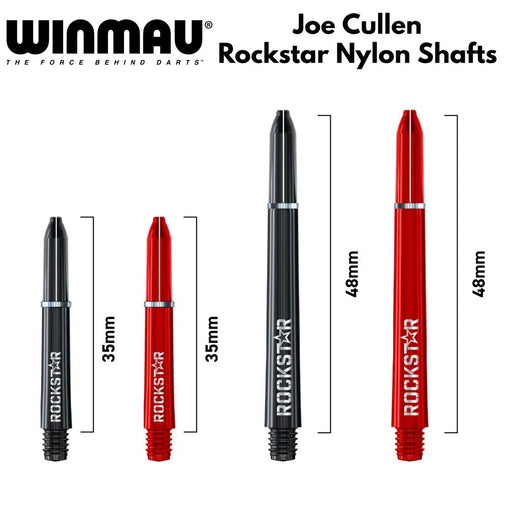 Winmau Joe Cullen Rockstar Shafts short/medium - Short 35mm - Black - FutureDart