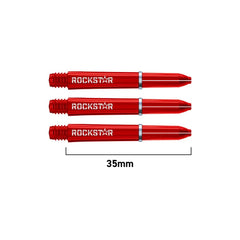 Winmau Joe Cullen Rockstar Shafts short/medium - Short 35mm - Red - FutureDart