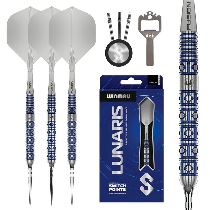 Winmau Lunaris Switch Point Darts - Parallel Steeldarts 23g, 25g - 23g - FutureDart