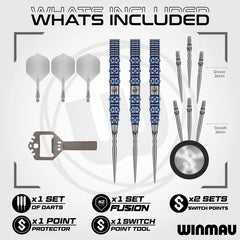 Winmau Lunaris Switch Point Darts - Tapered Steeldarts 22g, 24g - 22g - FutureDart