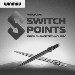 Winmau Lunaris Switch Point Darts - Tapered Steeldarts 22g, 24g - 22g - FutureDart