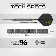 Winmau Michael Van Gerwen Mvg Signature Edition Switch Point Steeldarts 22g, 23g, 24g - 22g - FutureDart