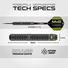 Winmau MVG Michael van Gerwen Brass Core Steeldarts 21g - FutureDart