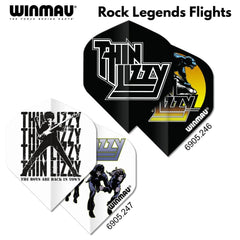 Winmau Rock Legends Vol. 3 Dart Flights - Thin Lizzy Black - FutureDart