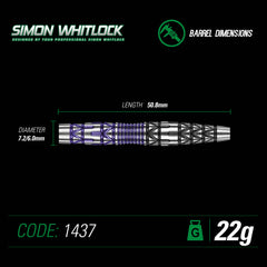 Winmau Simon Whitlock Special Edition Steeldarts 22g, 24g - 22g - FutureDart