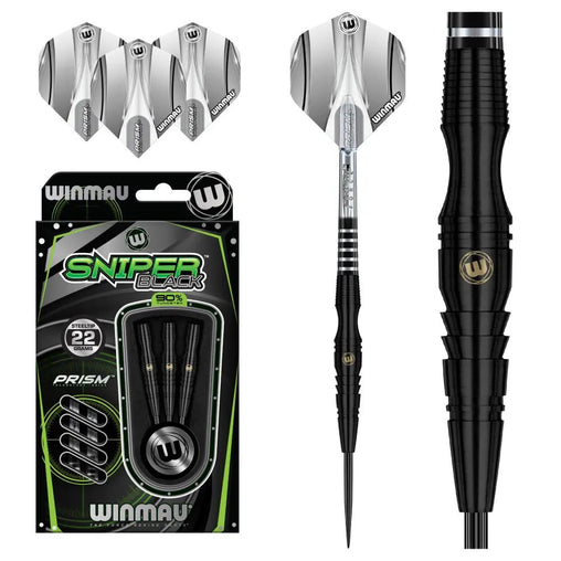 Winmau Sniper Black Steeldarts 22g, 24g - 22g - FutureDart
