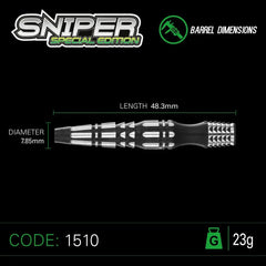 Winmau Sniper Special Edition V2 Steeldarts 21g, 23g - 23g - FutureDart