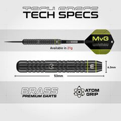 Winmau MVG Michael van Gerwen Brass Core Steeldarts 21g