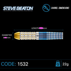 Winmau Steve Beaton Legacy Steeldarts 22g, 24g - 22g - FutureDart