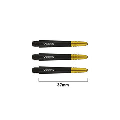 Winmau Vecta Shaft - Black & Gold - Intermediate 37 mm - FutureDart