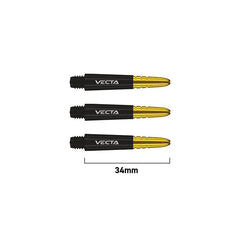 Winmau Vecta Shaft - Black & Gold - Short 34 mm - FutureDart