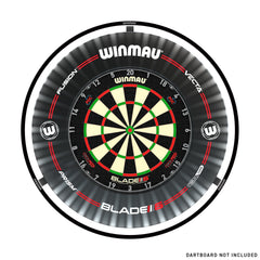 Winmau Plasma Dartboard LED Beleuchtung & Black Proline Surround Bundle - FutureDart