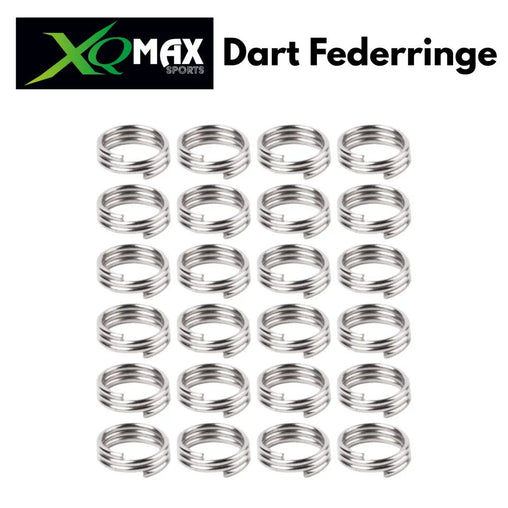 XQ Max Dart Federringe Shaftringe Schaft Ringe für Nylonshaft silber 24 Stück - FutureDart