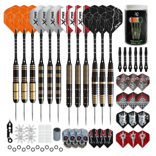 XQ Max Dart - Set 12 Steeldarts (20gr/24gr) + Zubehör - FutureDart