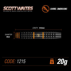 Winmau Scott Waites Conversion Softdarts, Steeldarts 20g