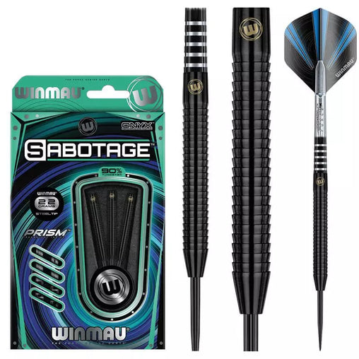Winmau Sabotage Onyx steel darts 22g, 24g, 26g 
