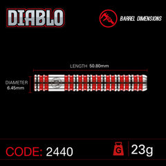Winmau Diablo Parallel Steeldarts 22g, 23g, 24g, 25g