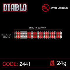 Winmau Diablo Parallel Steeldarts 22g, 23g, 24g, 25g