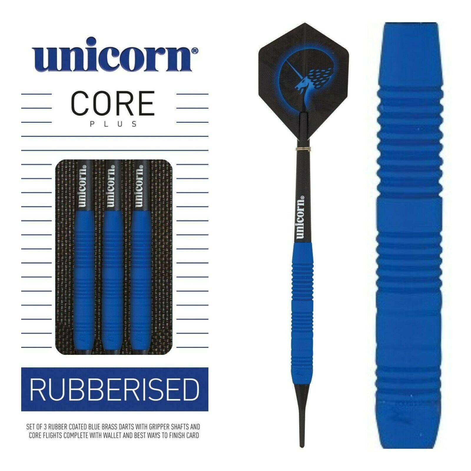 Unicorn Core Plus Blue Softdarts 16g, 18g