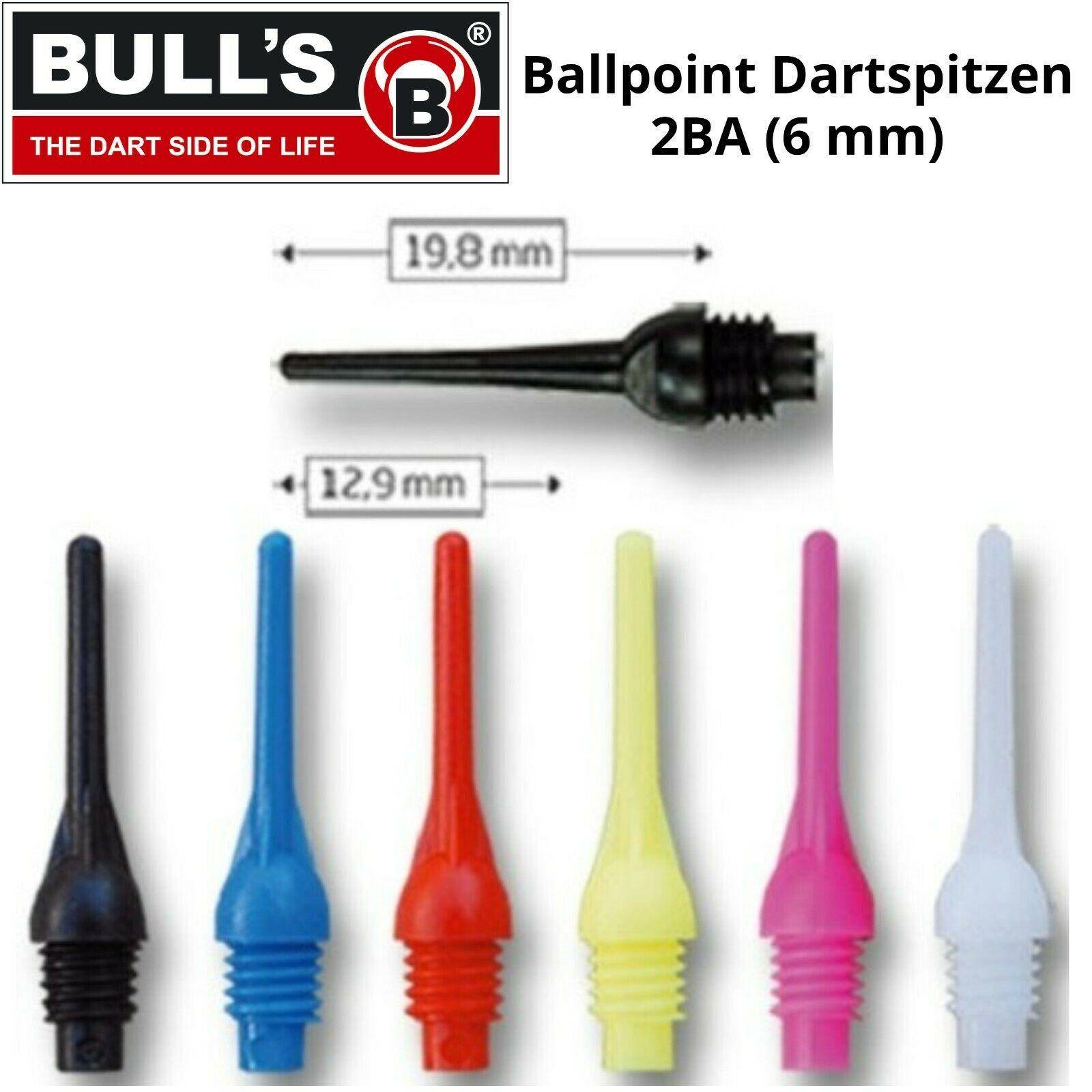 Bulls BALLPOINT Dartspitzen 2BA Soft Tip Points - 100 Stück