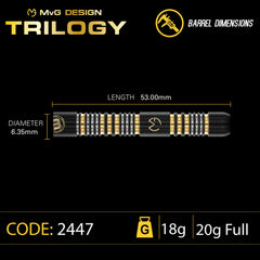 Winmau MvG Trilogy Softdarts 20g, 23.5g