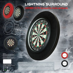 Lightning LED surround dartboard lighting 