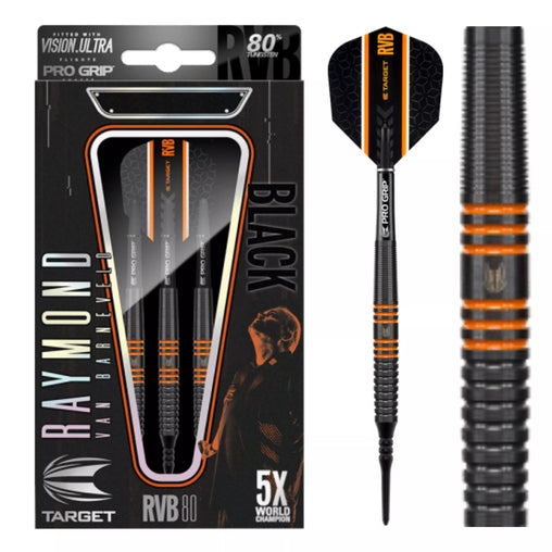 Target RVB Raymond Van Barneveld 80% Black Tungsten Softdarts 18g, 20g