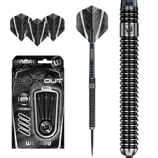 Winmau Blackout V1 steel darts 22g, 24g, 26g, 28g 