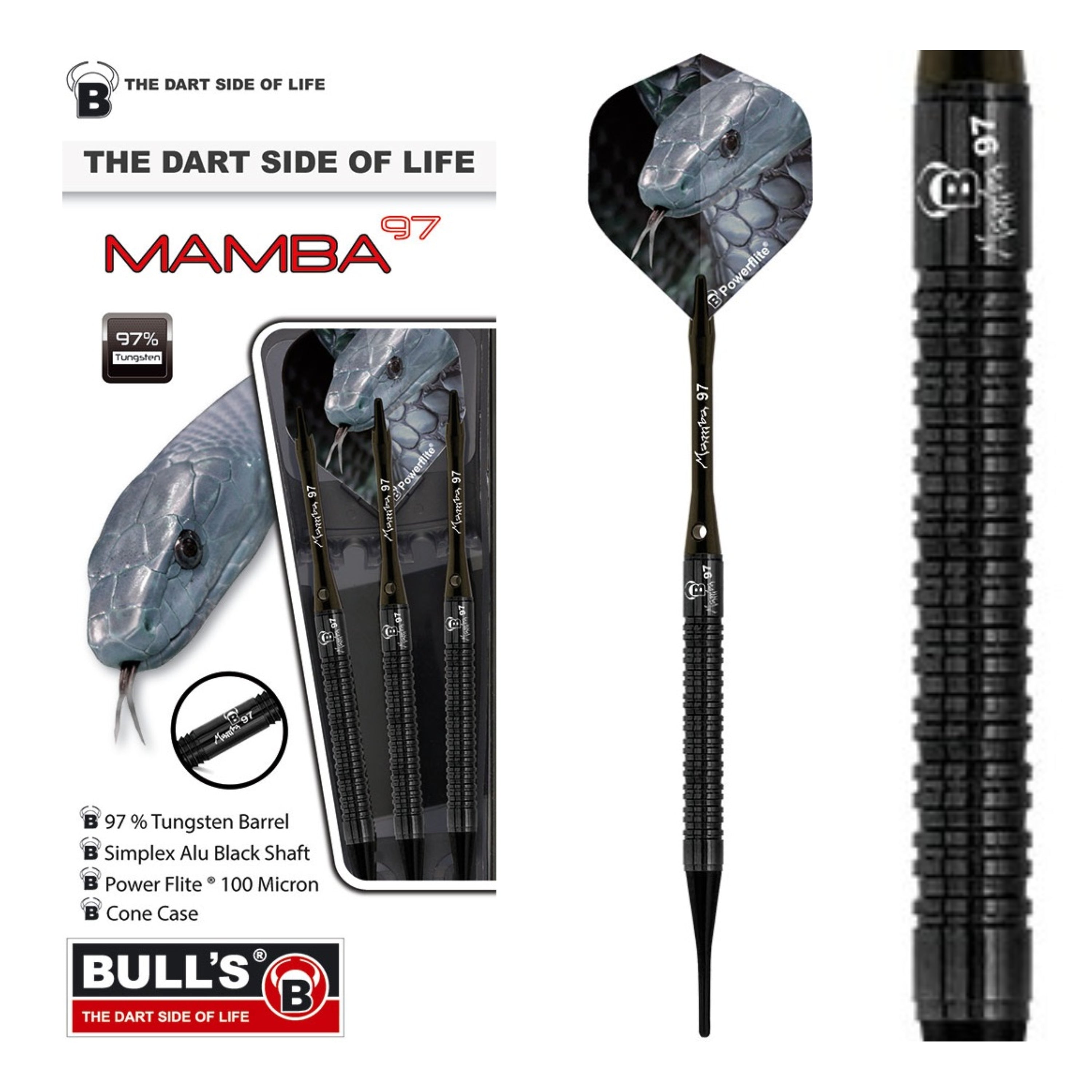 Bulls Mamba M2 97% Tungsten Softdarts 16g, 18g