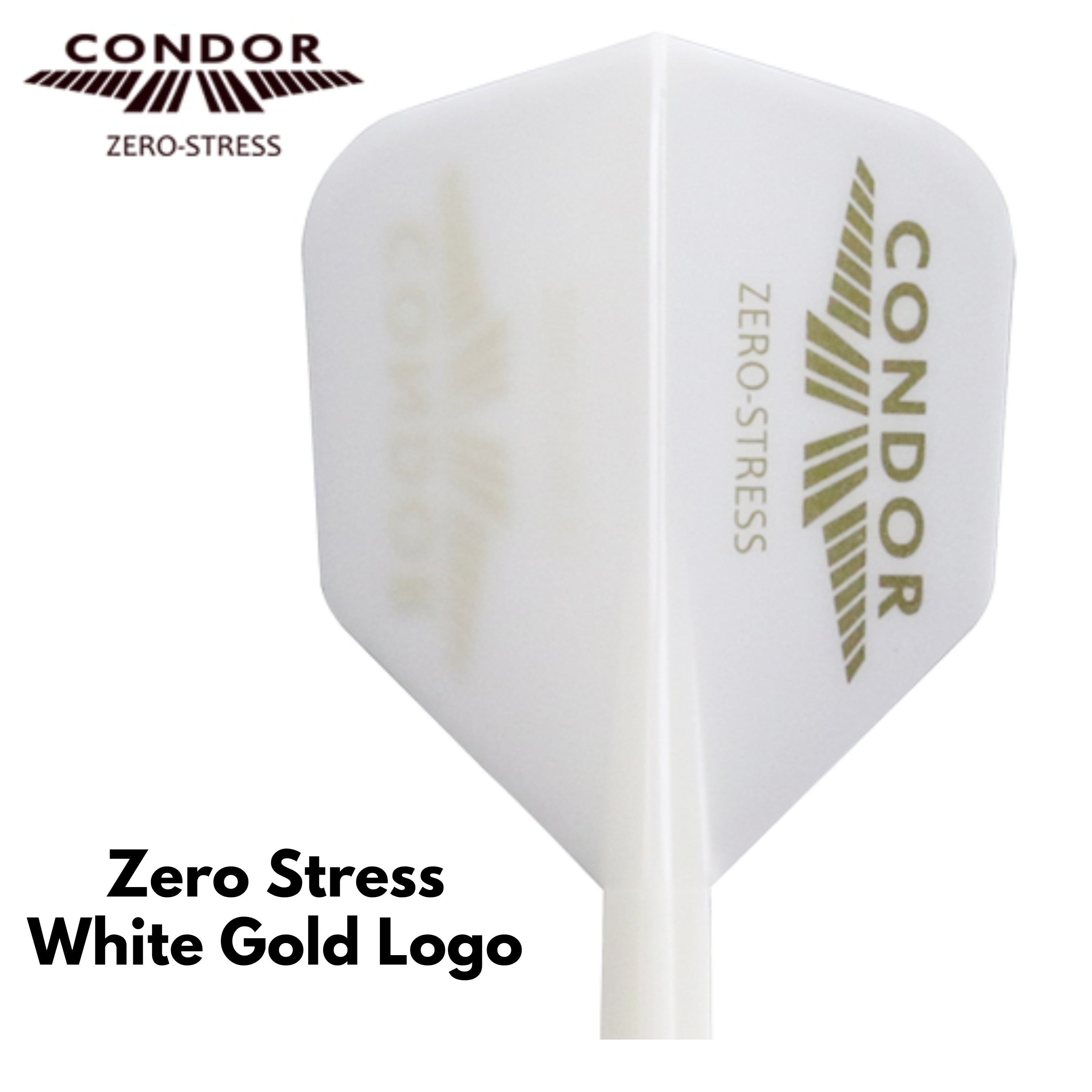 Condor Zero Stress Logo z białego złota, małe kształty, wały mostków