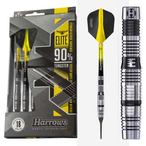 Harrows Elite 90% Tungsten Soft Darts - 18g 