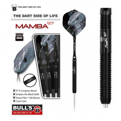 Bulls Mamba 97 Slim Shark Grip Steel Darts 21g, 23g, 25g 