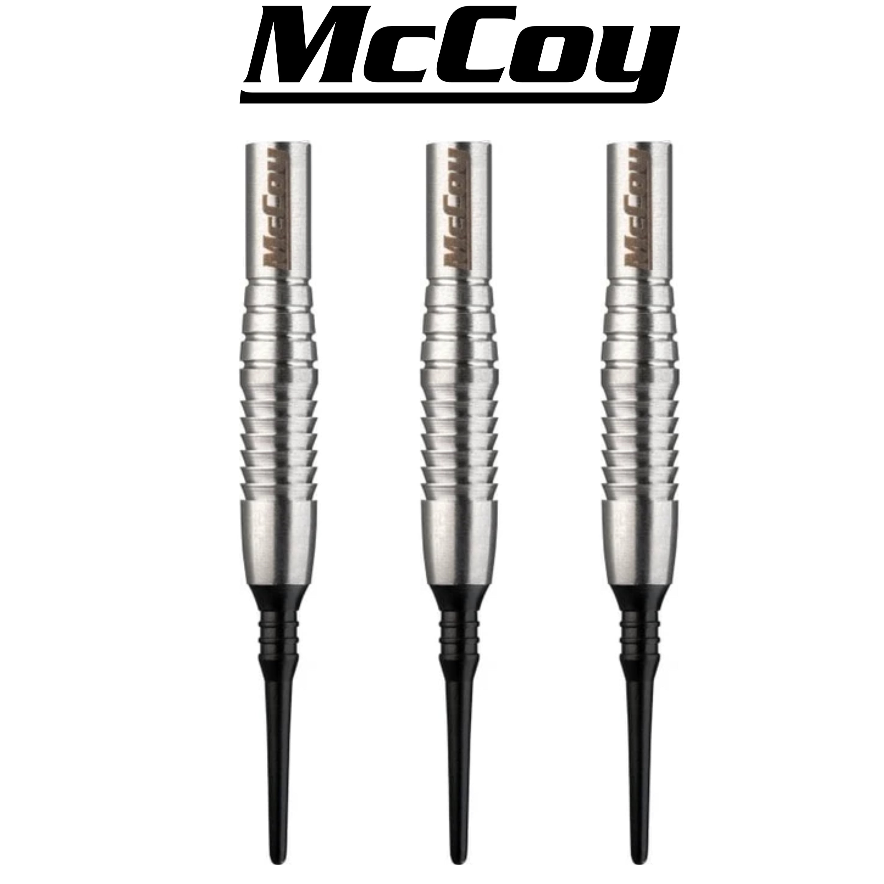 McCoy Extra - 90% Tungsten Softdartbarrels - Silver